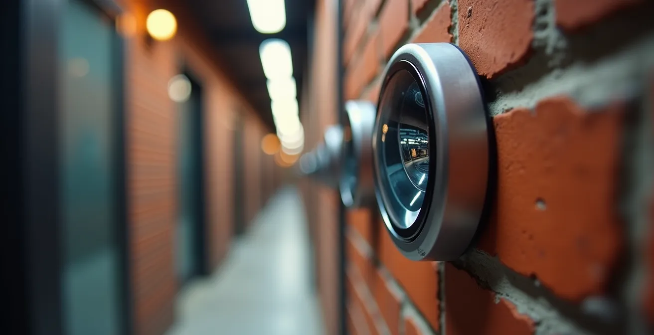 Macro detail of optical tailgate detection sensor installation