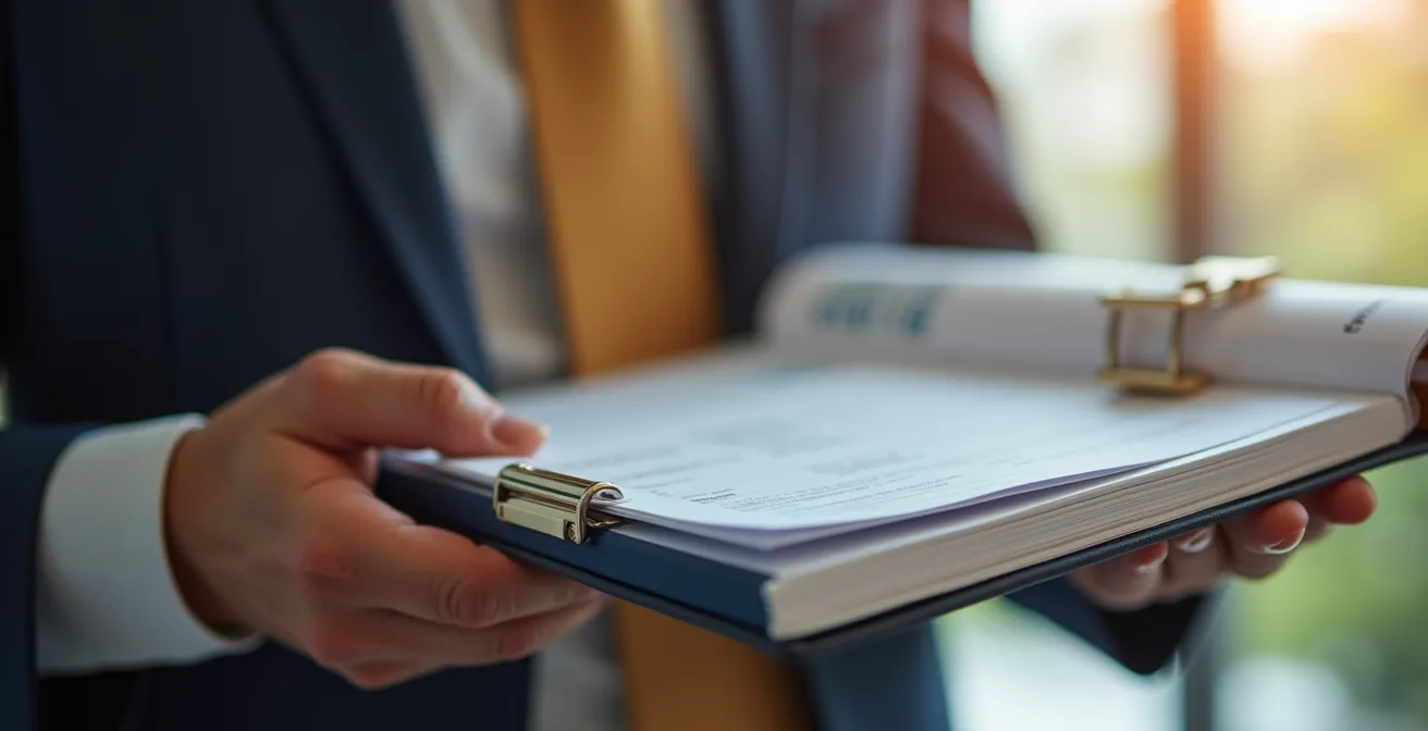 Organized biosafety documentation binder ready for regulatory inspection