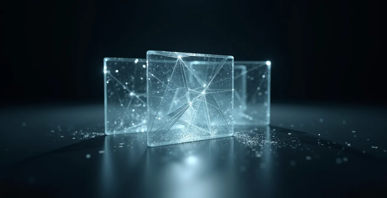 Abstract visualization of data deletion workflow with interconnected systems