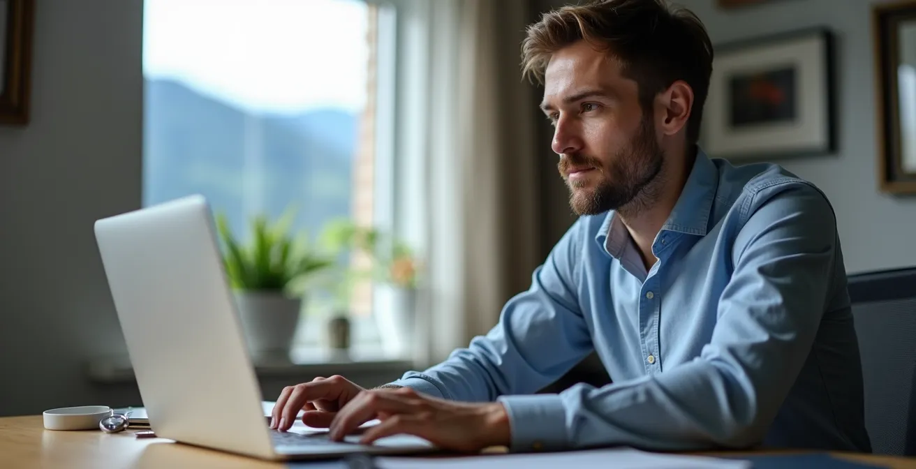 Hybrid work environment showing secure authentication across multiple Montreal locations