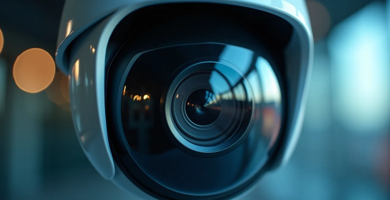 Modern security monitoring setup showing multiple camera angles in Montreal business environment